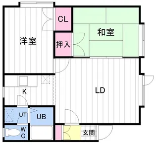 百合が原アベニューD棟【202号室】の間取り