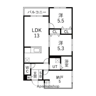メニーズコート栄南プレミア【303号室】の間取り
