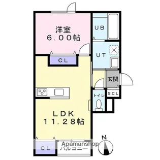 I−TOWNみずほ【106号室】の間取り