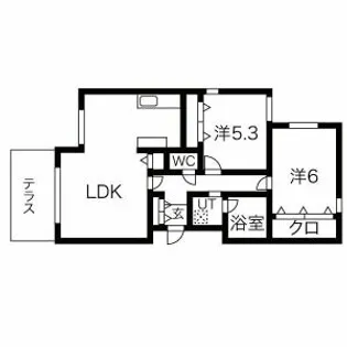 プランドゥール北25条【1階】の間取り