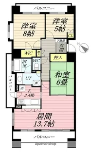 パークホームズ北大前【201号室】の間取り