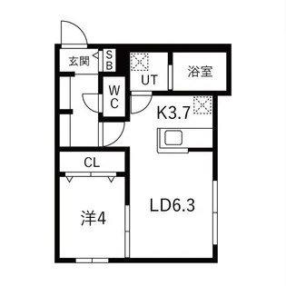 ASTER FLAX ASABU(アステール フラックス アサブ【2階】の間取り