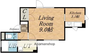 美川ハイツ8【102.号室】の間取り