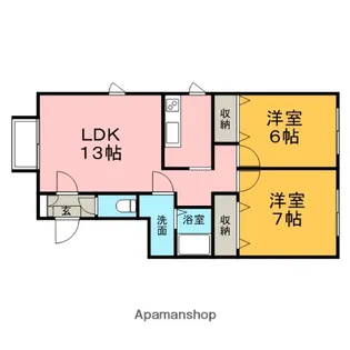 オーガストⅠ【2階】の間取り