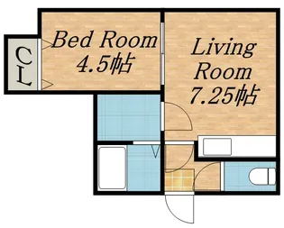 グランシャリオ北大【101号室】の間取り