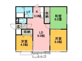 ウィンディア花畔C【101号室】の間取り