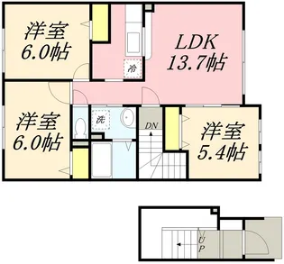 サニーベルレジデンス【2階】の間取り
