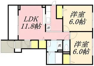 サニーベルレジデンス【1階】の間取り