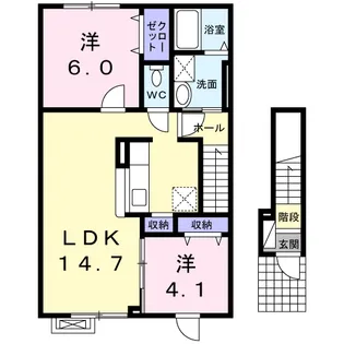 エル ゴルド【2階】の間取り
