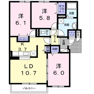 ファーストレジデンス【4階】の間取り