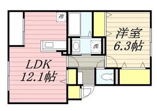 ジェルメ本町【1階】の間取り