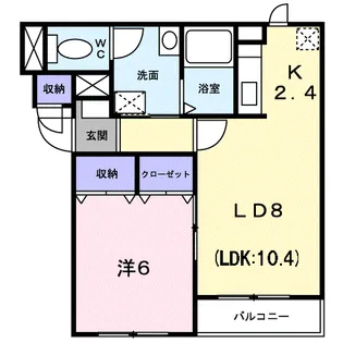 ジェルメ大手町2号棟【3階】の間取り