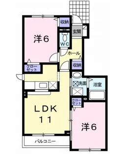 メゾンKT3号館【1階】の間取り
