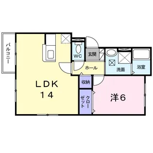 パープル桔梗【2階】の間取り