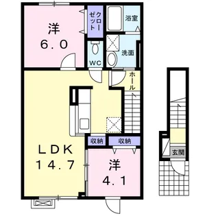 シェーネ ブリーゼ【2階】の間取り