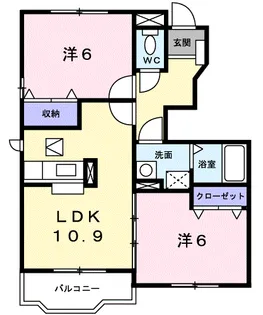 サンリット東山【1階】の間取り
