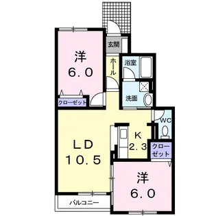 エルムプラシードA 7号館【1階】の間取り
