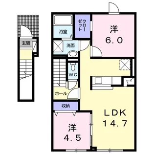 モデルノ ポテーレⅦ【2階】の間取り