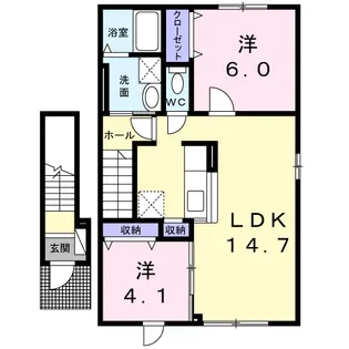 アズ・サピー【2階】の間取り