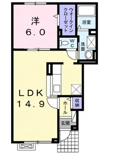 グラストレーズ深堀通【1階】の間取り