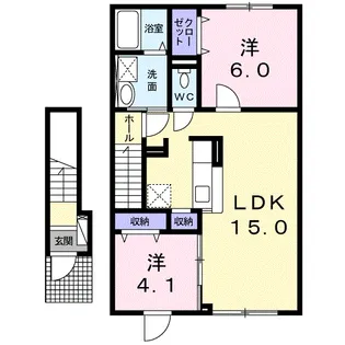 グラストレーズ深堀通【2階】の間取り