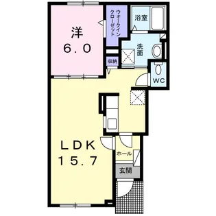 エコビレッジイースト【1階】の間取り