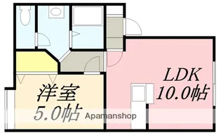 SUN RISE桔梗【103号室】の間取り