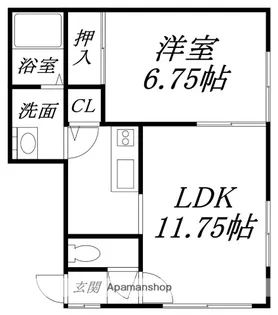 メゾンドKⅡ【1-B号室】の間取り