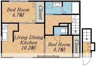 サンフォレスト【201号室】の間取り
