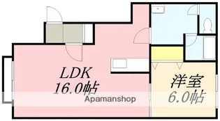 ラムーナ北浜【101号室】の間取り