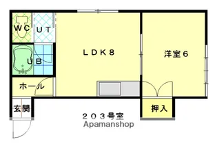 ハイツ駒場【2階】の間取り