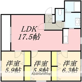 ロイヤルコート駒場【204号室】の間取り