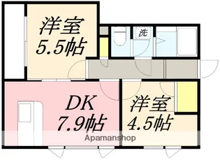 オフィシャルコート【201号室】の間取り