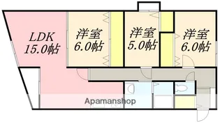 プレザント五稜郭【1階】の間取り