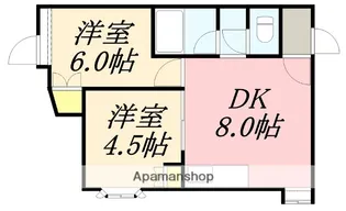五稜郭パークハイツ【2階】の間取り