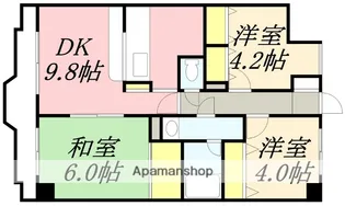 ケントパレス函館(KENT PALACE 函館)【805号室】の間取り