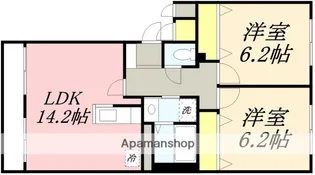 ベネフィットフルール【4階】の間取り