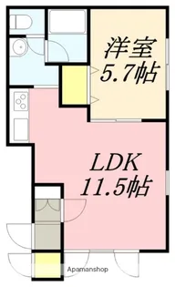 カーサトッポリーノ【202号室】の間取り