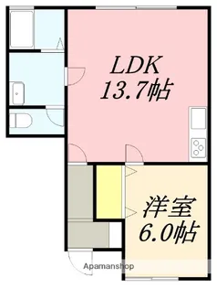 ラ・カーサ・フェリーチェ【103号室】の間取り