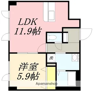 AMBITION白鳥Ⅱ(アンビション白鳥Ⅱ)【203号室】の間取り