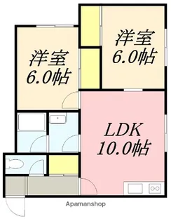 ハイツフジ【102号室】の間取り