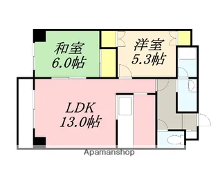 ロイヤルシティ壱番館【6階】の間取り