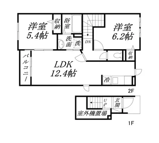 グラース アン ポタジェ Ⅱ【2階】の間取り