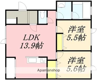 グランメゾン【202号室】の間取り
