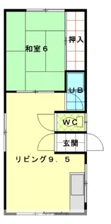ハイツアップルKK【201号室】の間取り