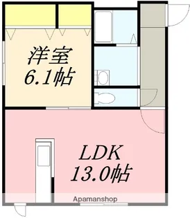 SOLANA【1B号室】の間取り
