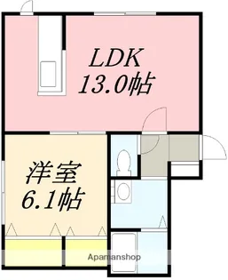 SOLANA【2C号室】の間取り