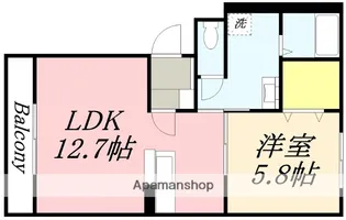 アールズコート石川(R’S COURT石川)【202号室】の間取り