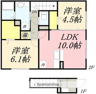 ダイワソレイユ(DAIWA SOLEIL)【201号室】の間取り