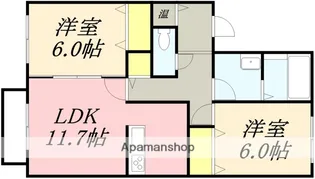 プランドール石川【201号室】の間取り